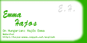 emma hajos business card